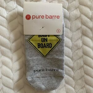 Pure Barre Gray Baby On Board Socks [Small]